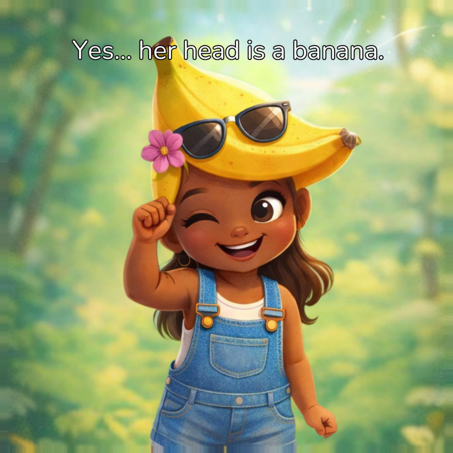 Banana Head wearing sunglasses